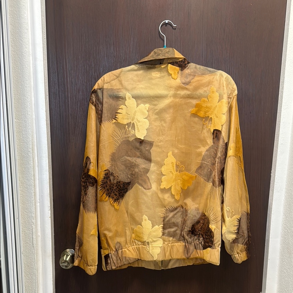 ASOS Brown and Tan Bomber Jacket with Artistic Pattern - Picture 5 of 5